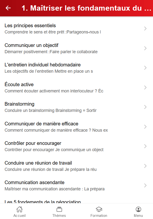 Les formations